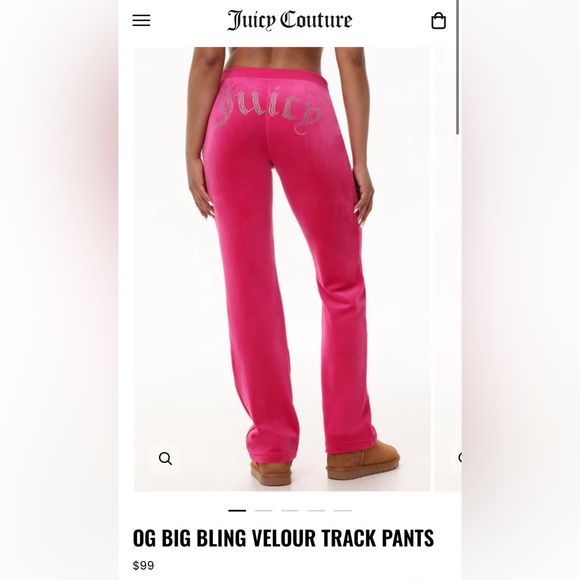 NWT ⚜️💖⚜️ JUICY COUTURE OG BIG BLING VELOUR ZIP-UP HOODIE PANTS SET - Picture 9 of 15